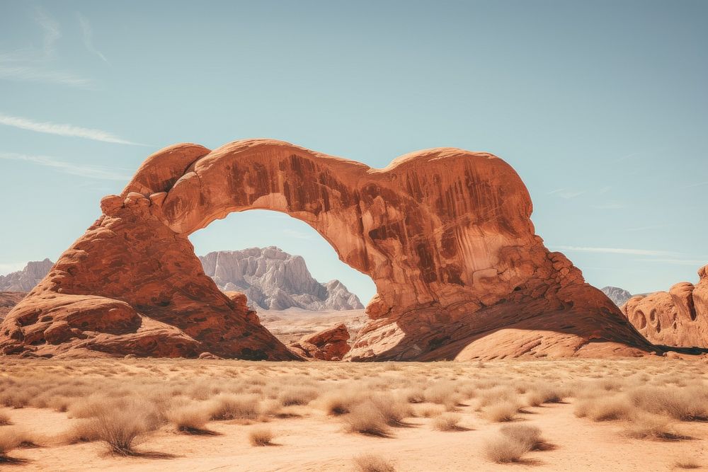 Landscape desert nature rock. AI generated Image by rawpixel.