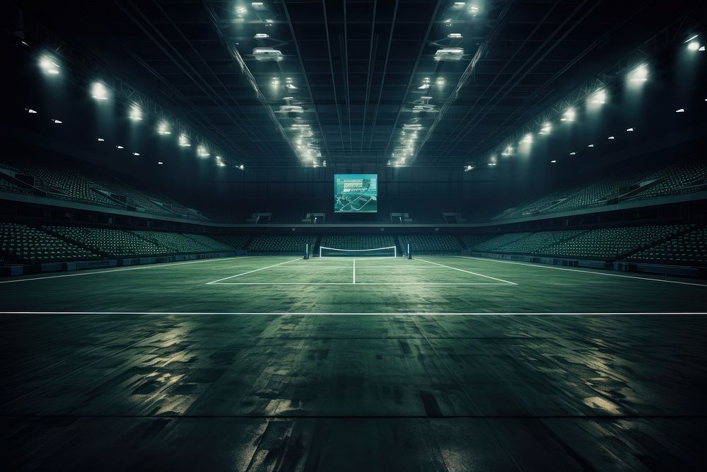 Badminton court sports arena architecture. AI generated Image by rawpixel.