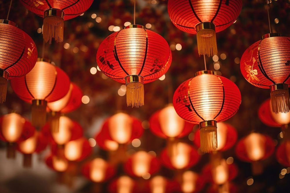 Festival lantern red architecture. AI generated Image by rawpixel.
