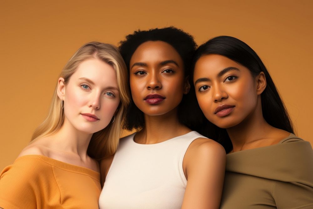Diversity four women portrait adult photo. AI generated Image by rawpixel.