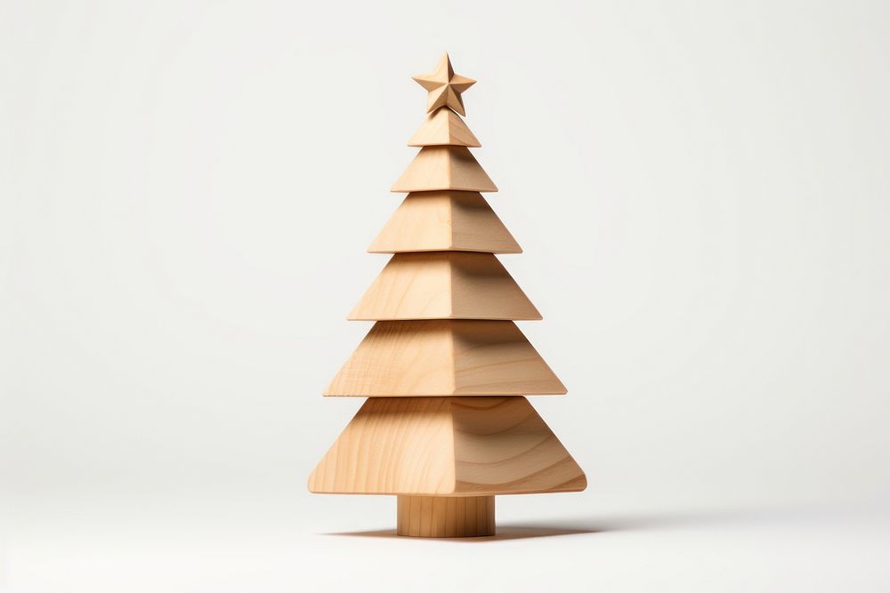 Christmas tree wood decoration architecture. AI generated Image by rawpixel.