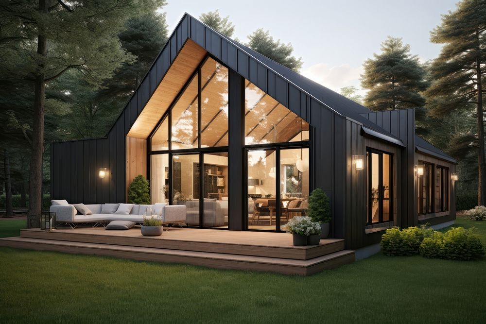 Modern small house architecture building outdoors
