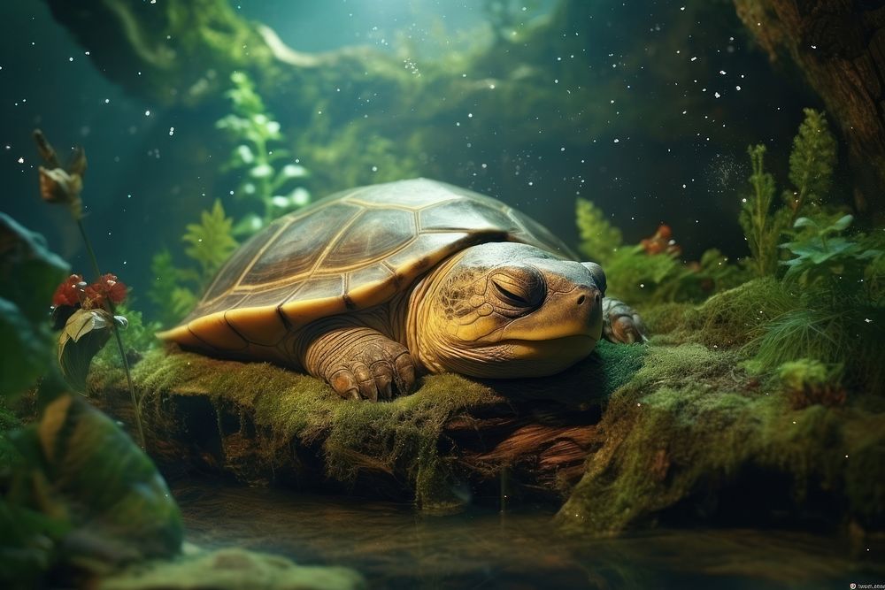 Sleeping turtle animal outdoors reptile. | Free Photo - rawpixel