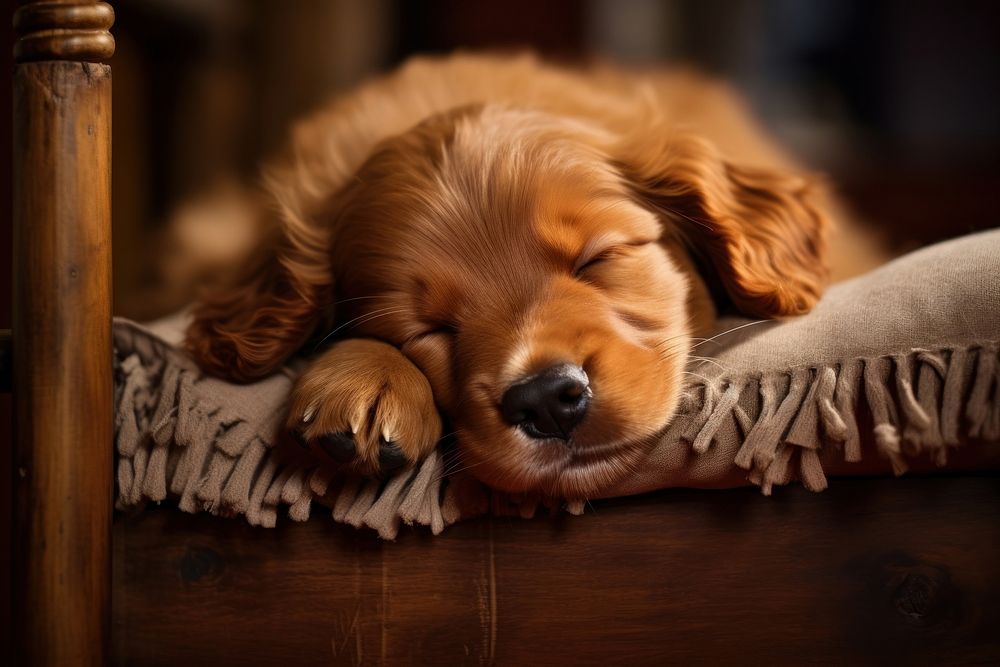 Sleeping puppy animal mammal dog. AI generated Image by rawpixel.