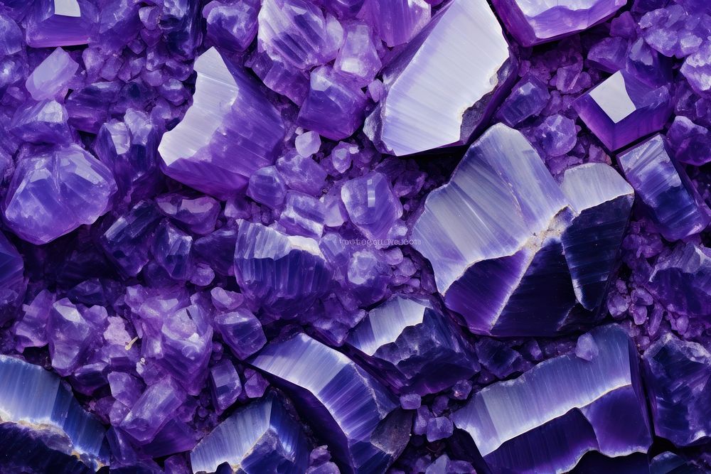 Amethyst druse texture gemstone crystal mineral. AI generated Image by rawpixel.