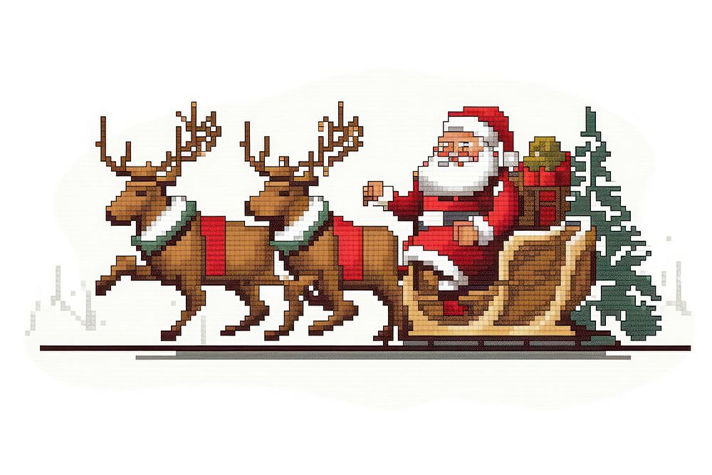 PNG Santa claus christmas mammal deer. AI generated Image by rawpixel.