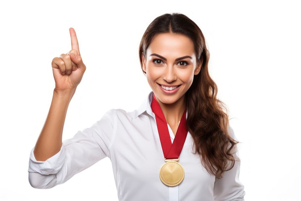 Medal portrait finger adult. AI generated Image by rawpixel.
