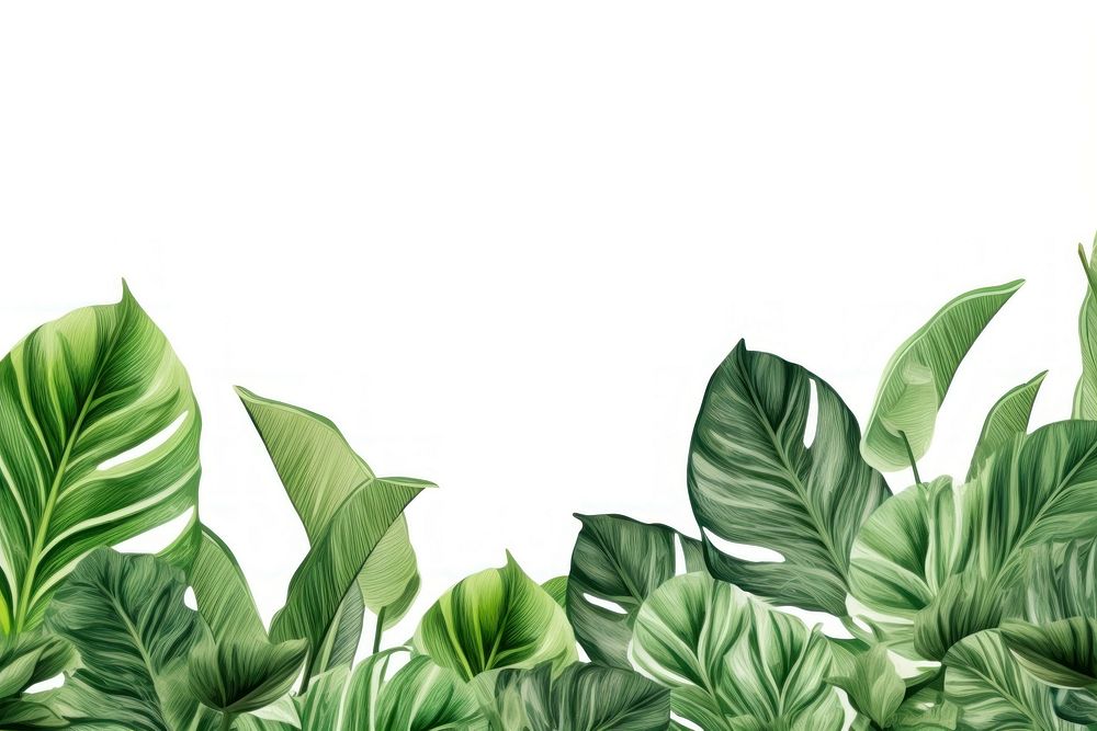 Tropical forest plant green backgrounds. AI generated Image by rawpixel.