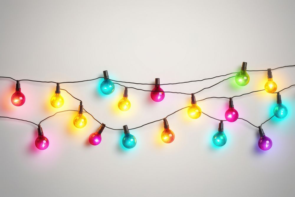 Christmas Lights light christmas lightbulb. AI generated Image by rawpixel.
