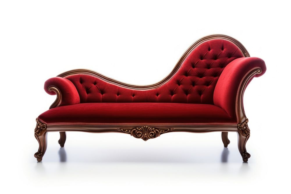Lounge furniture chaise red. AI generated Image by rawpixel.