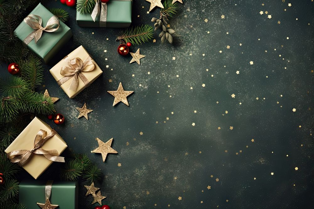 Christmas box decoration green. AI generated Image by rawpixel.