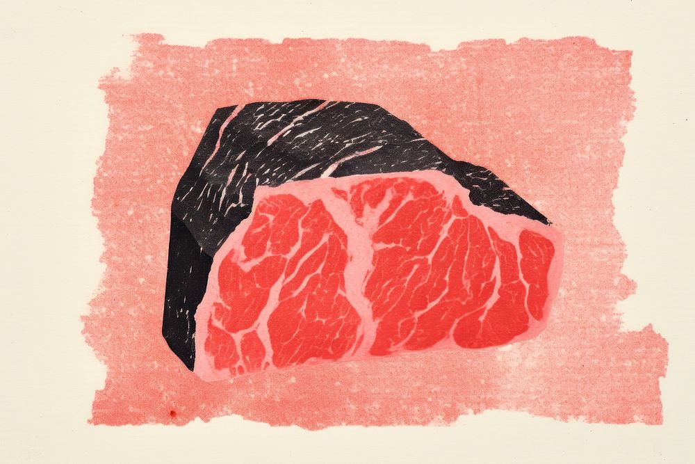 Roasted steak art creativity painting. AI generated Image by rawpixel.