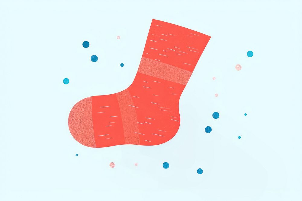 Red sock celebration christmas footwear. AI generated Image by rawpixel.
