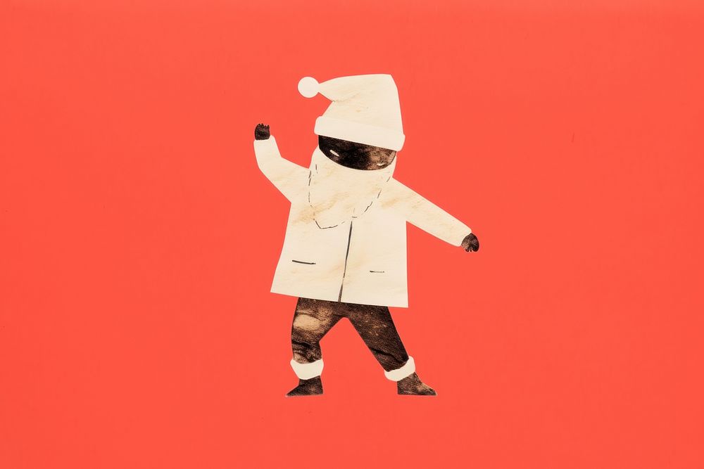 Kid wear santa costume dancing representation photography protection. AI generated Image by rawpixel.