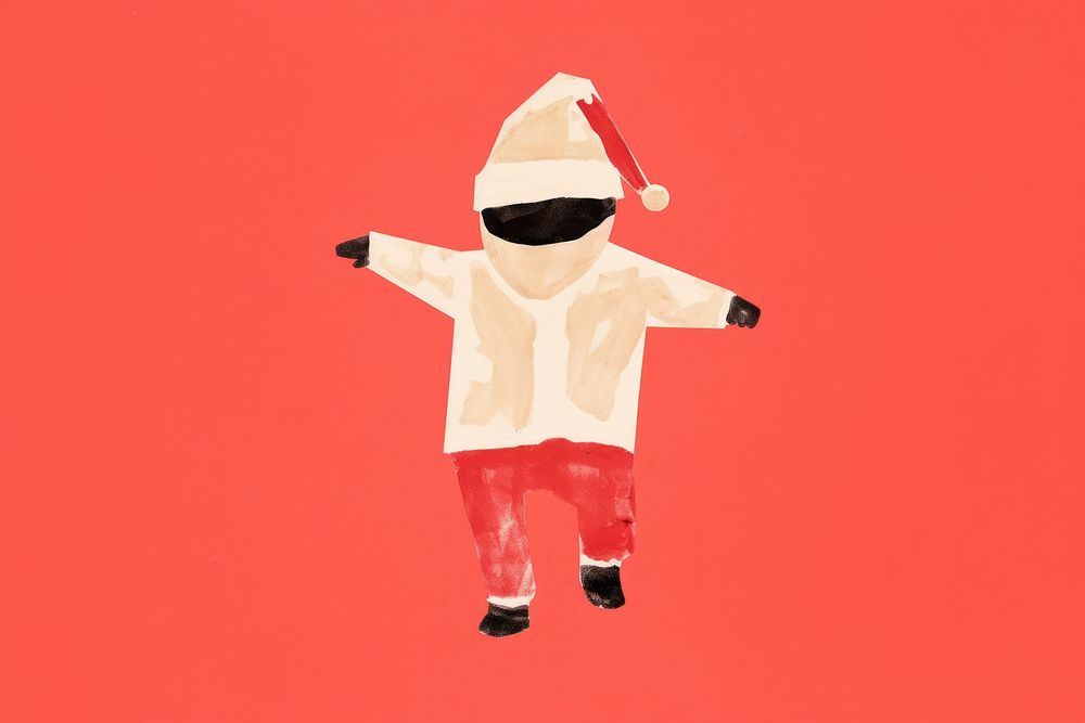Kid wear santa costume dancing art representation sweatshirt. AI generated Image by rawpixel.