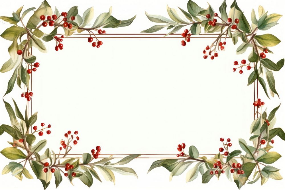 Mistletoe pattern plant white background. AI generated Image by rawpixel.