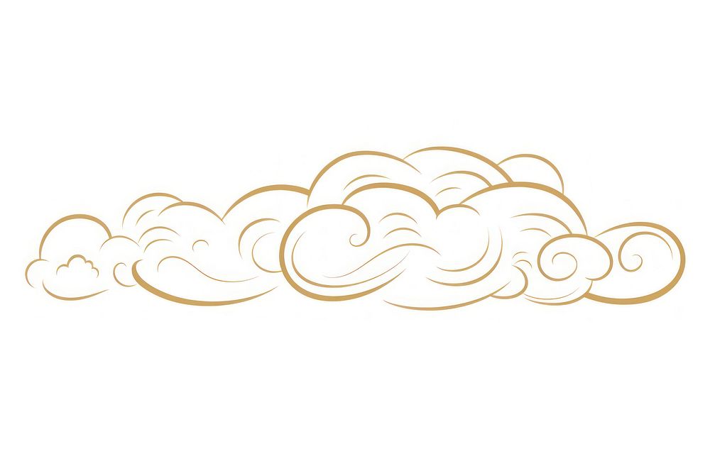 Chinese cloud pattern white line. AI generated Image by rawpixel.