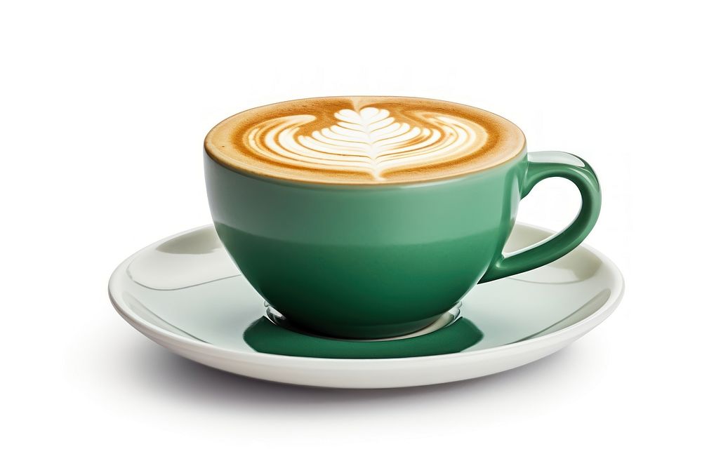 Latte coffee saucer cup drink. AI generated Image by rawpixel.