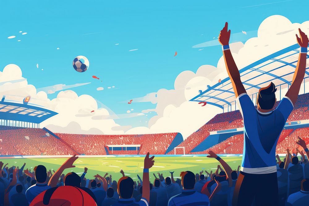 Soccer stadium sports architecture. AI generated Image by rawpixel.