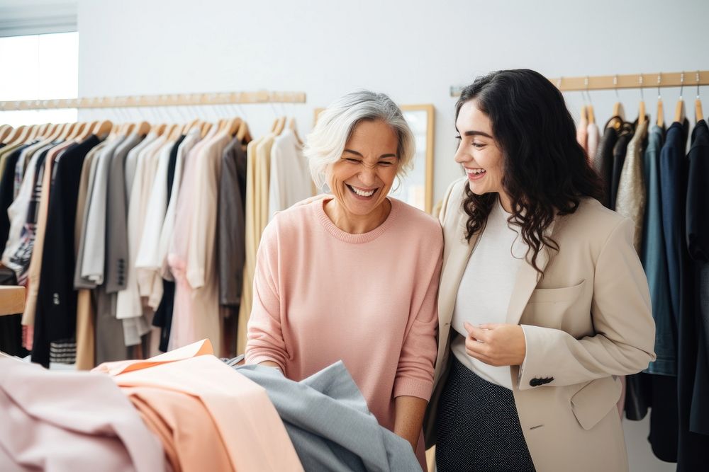 Shopping adult boutique smiling. AI generated Image by rawpixel.