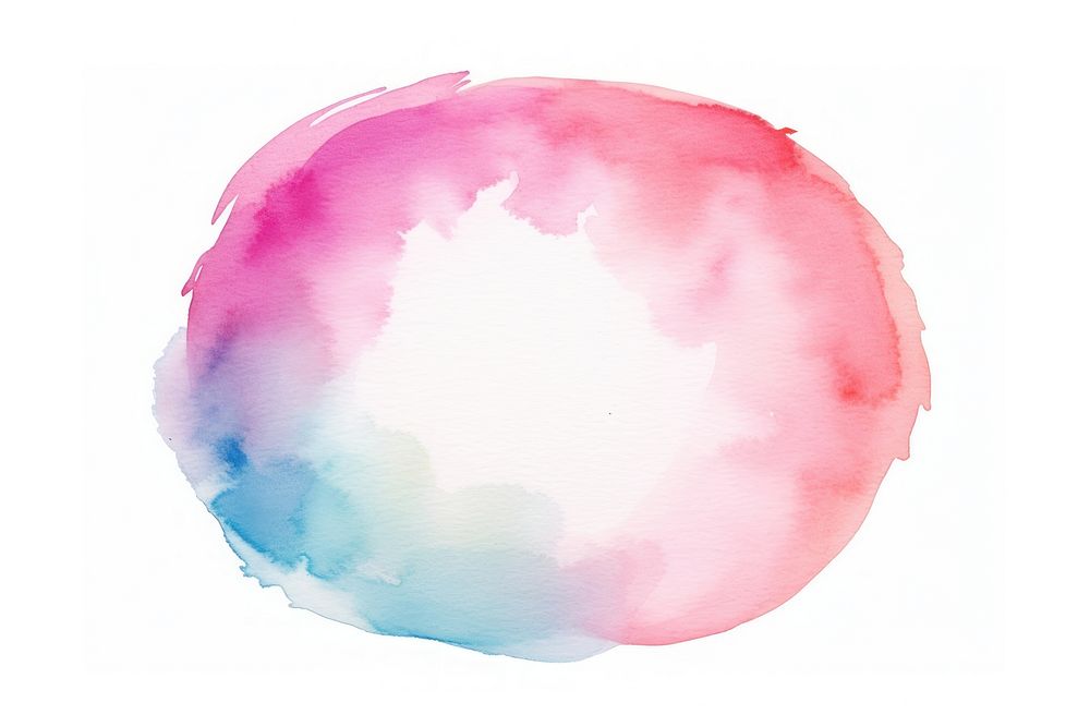 A circle pastel watercolor brushstroke paint white background creativity abstract. AI generated Image by rawpixel.