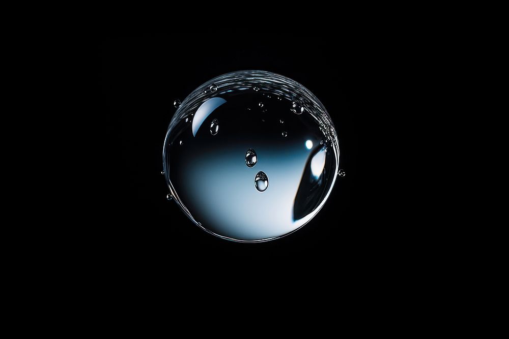A clear water drop astronomy sphere bubble. AI generated Image by rawpixel.