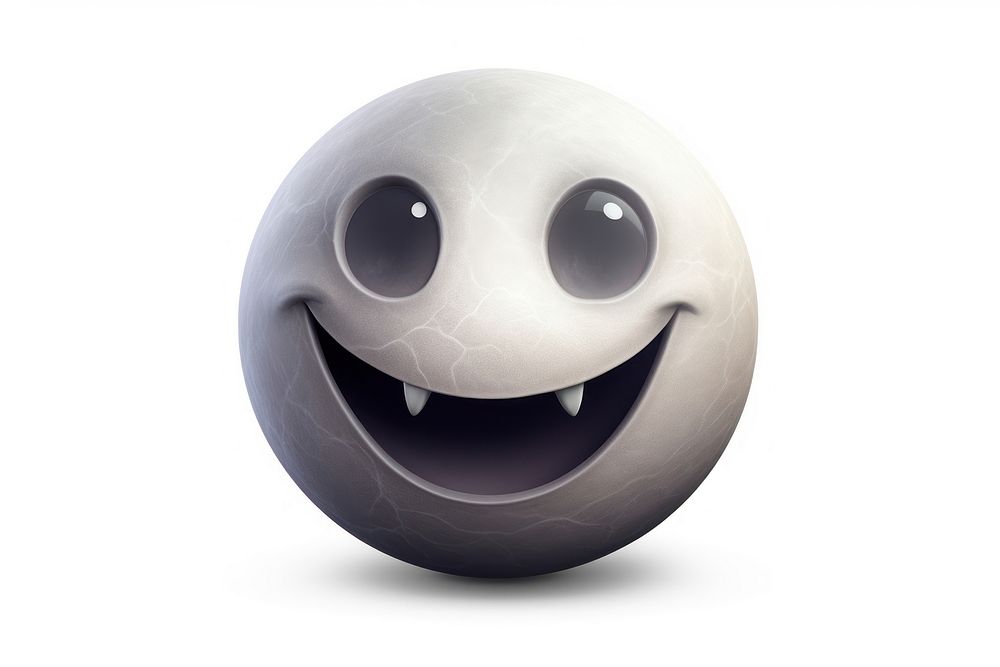 Halloween moon sphere ball white background. AI generated Image by rawpixel.
