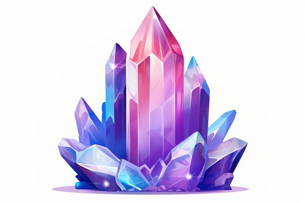 A crystal mineral jewelry white background. AI generated Image by rawpixel.