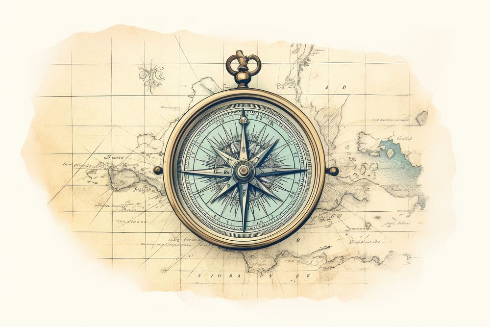 Compass map sea accuracy. AI | Free Photo Illustration - rawpixel
