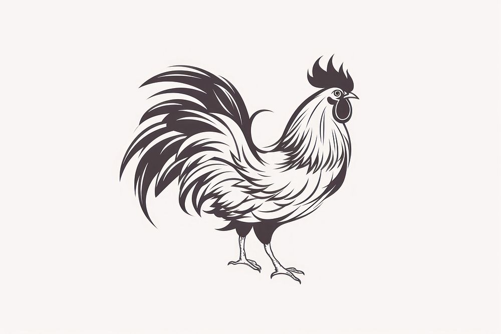 rooster flapping wings chicken poultry | Free Photo Illustration - rawpixel