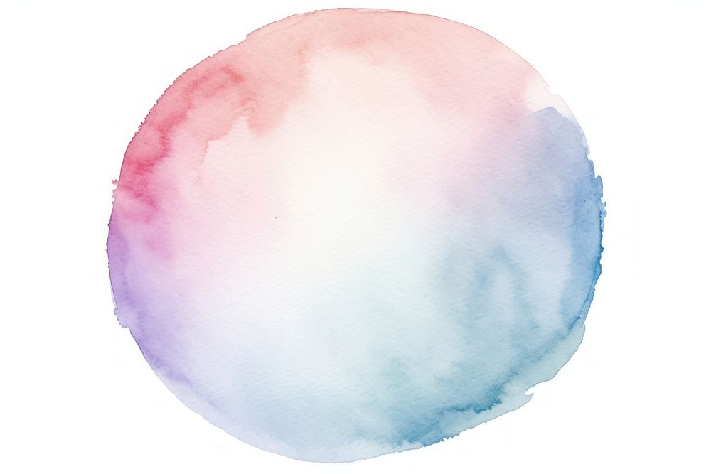 A pastel watercolor circle white background creativity abstract. AI generated Image by rawpixel.