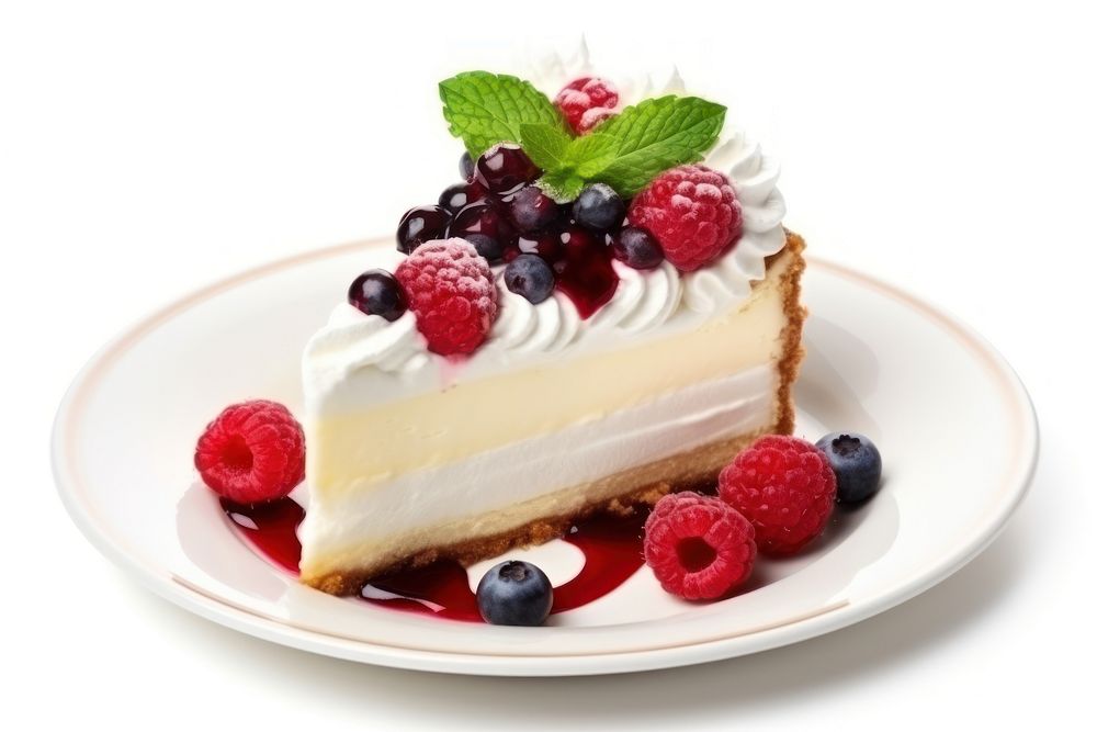 Thanksgiving plate cheesecake dessert fruit. AI generated Image by rawpixel.