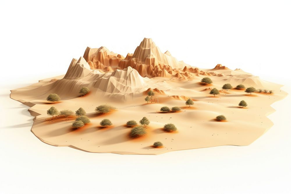 Desert nature sand white background. AI generated Image by rawpixel.