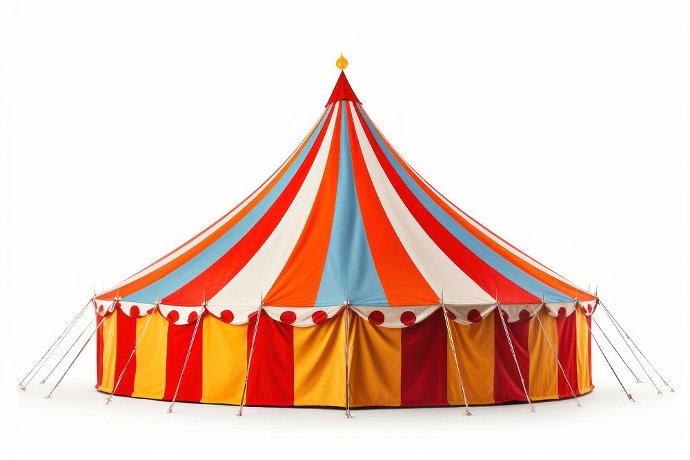 Circus tent recreation white background architecture. AI generated Image by rawpixel.