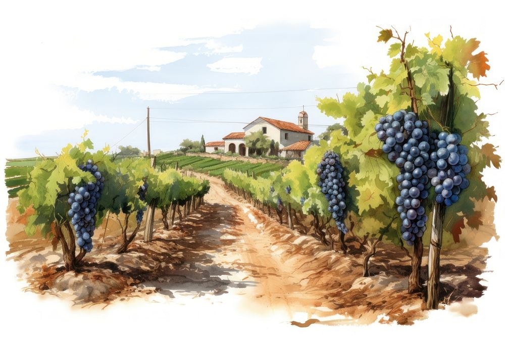 Vineyard outdoors plant farm. AI generated Image by rawpixel.