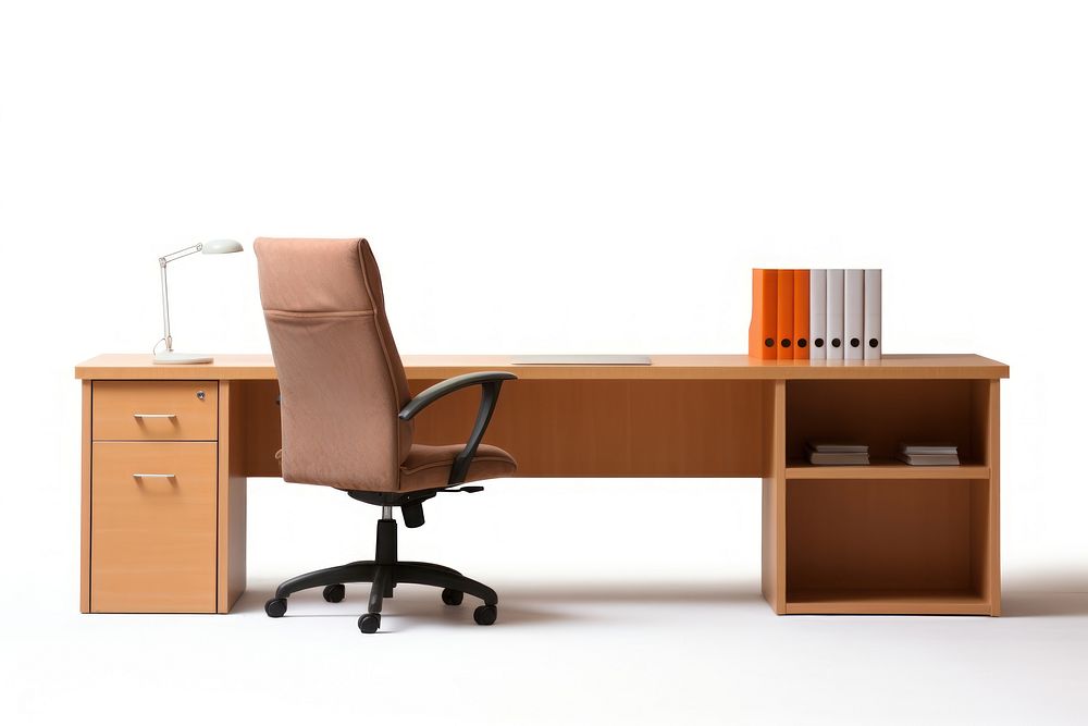 Office desk furniture table chair. AI generated Image by rawpixel.