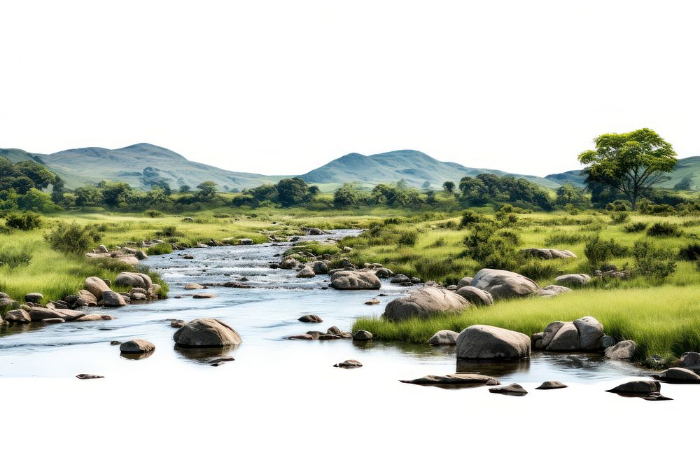 A river landscape wilderness outdoors nature. AI generated Image by rawpixel.