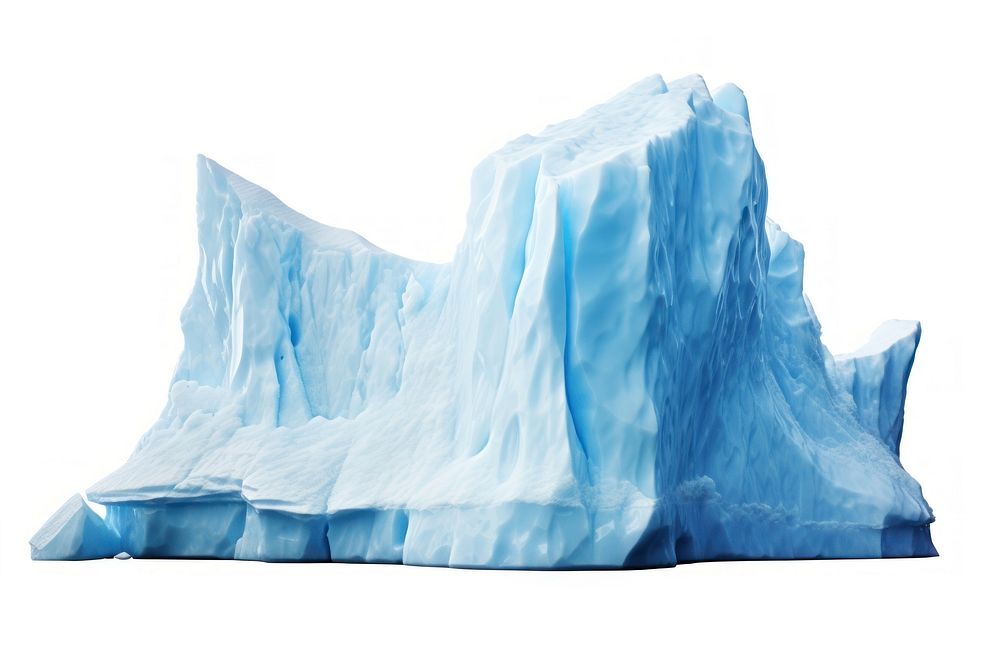 Iceberg nature white white background. AI generated Image by rawpixel.