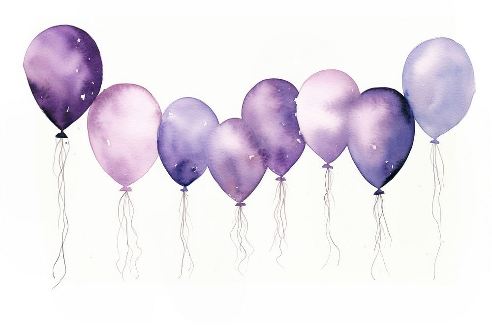 Birthday banner purple balloon celebration. AI generated Image by rawpixel.