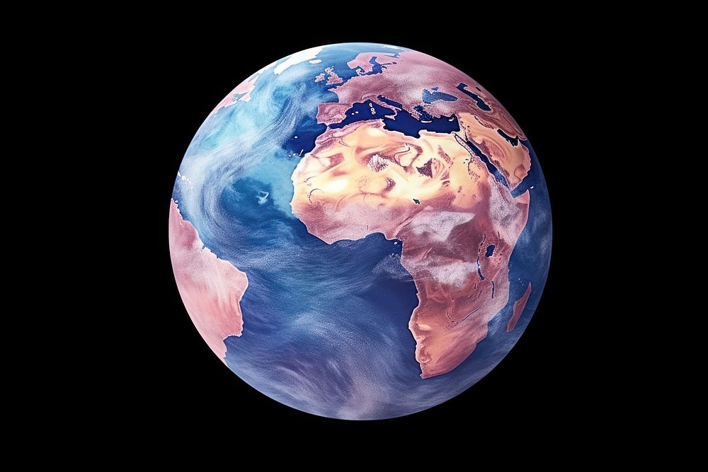Earth space planet globe. AI generated Image by rawpixel.