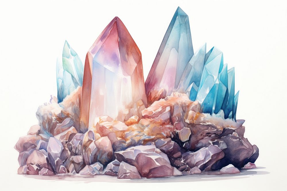 A crystal cave mineral quartz accessories. AI generated Image by rawpixel.
