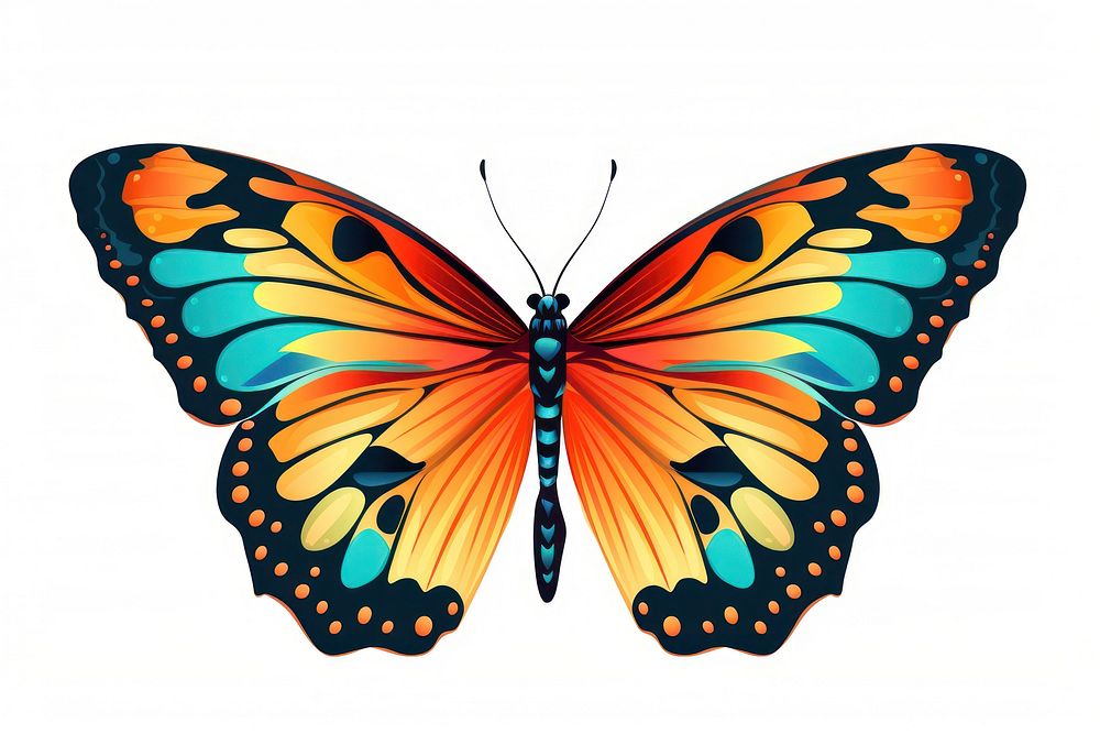 Exotic butterfly insect animal white background. AI generated Image by rawpixel.