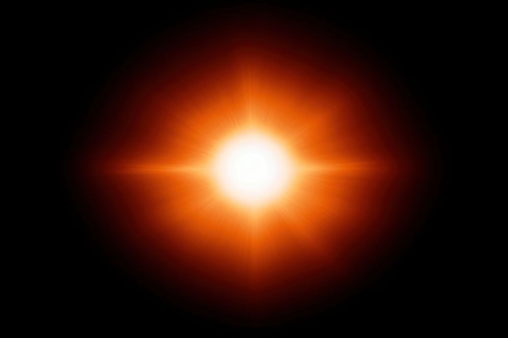 Orange color lens flare backgrounds astronomy light. AI generated Image by rawpixel.