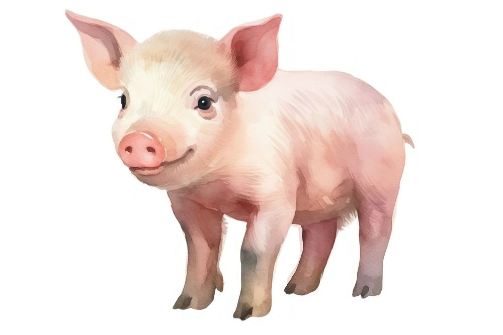 Pig pig mammal animal. AI generated Image by rawpixel.