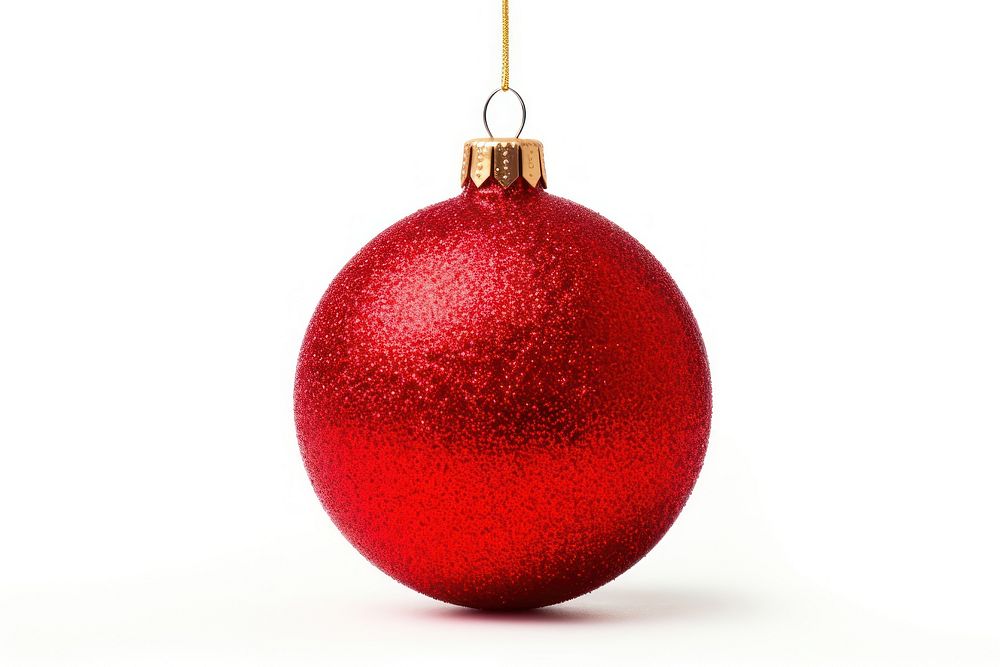 Christmas ball red white background illuminated. AI generated Image by rawpixel.