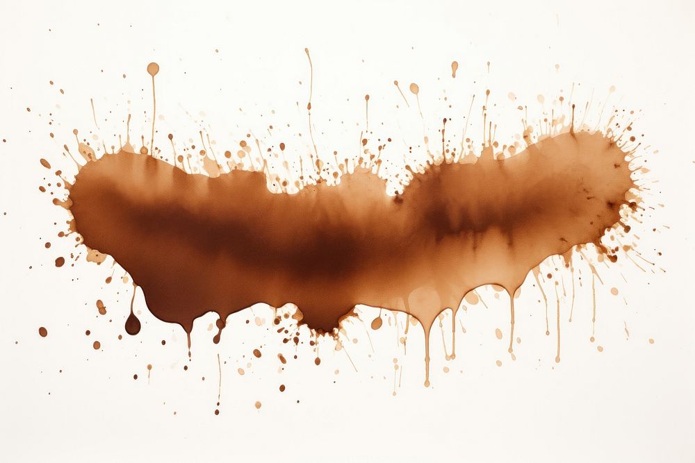 Brown coffe stains backgrounds white background splattered. AI generated Image by rawpixel.
