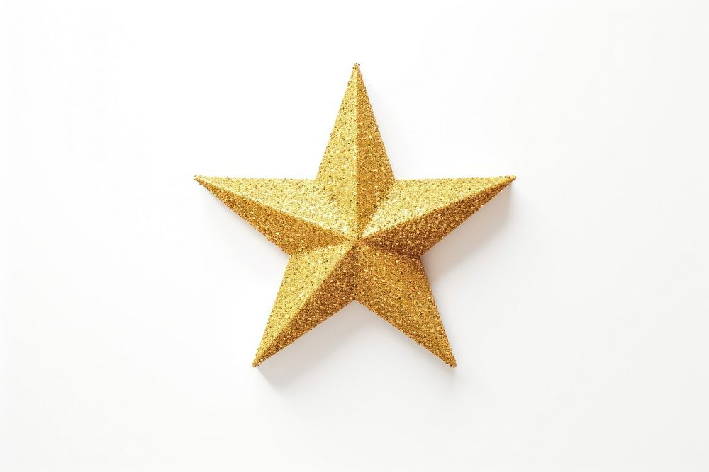 Christmas star golden glitter white background celebration. AI generated Image by rawpixel.