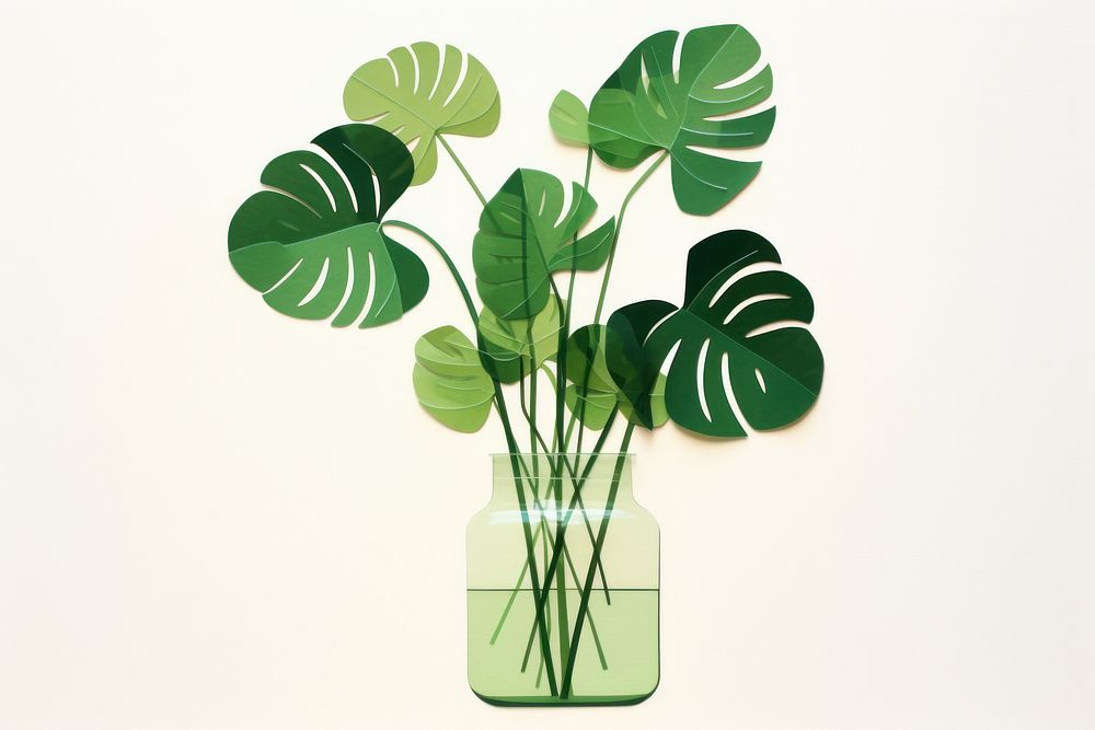 Plant glass green leaf. AI generated Image by rawpixel.