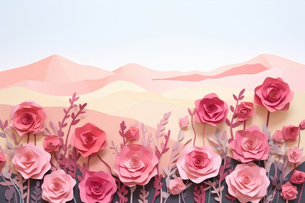 Rose field backgrounds flower plant. AI generated Image by rawpixel.