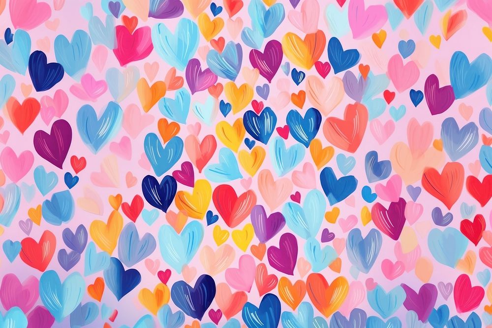 Colorful heart pattern backgrounds petal. AI generated Image by rawpixel.